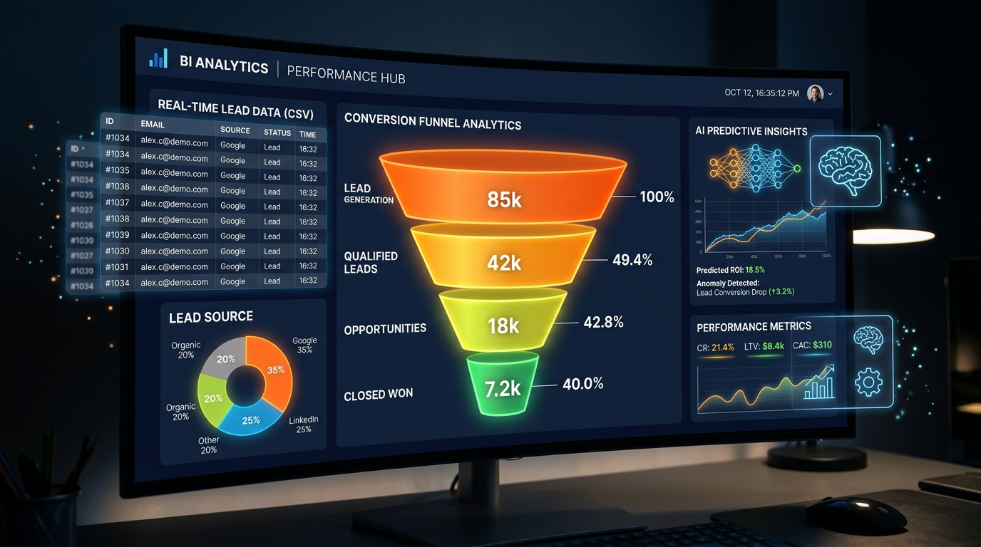 AI Funnel Chart Generator Using Tableau and CSV Document