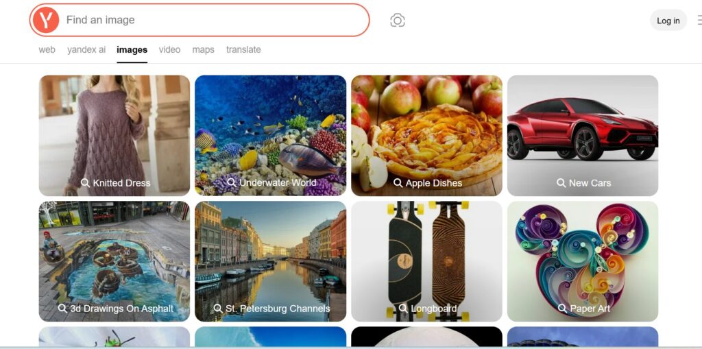 Yandex Images – Strong in Reverse Image Recognition
