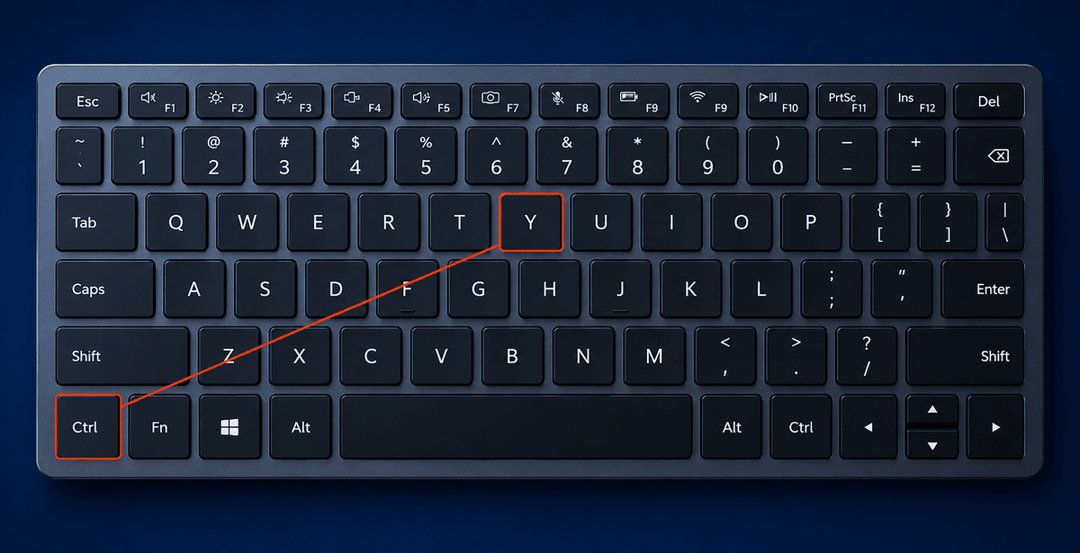 redo keyboard shortcut

