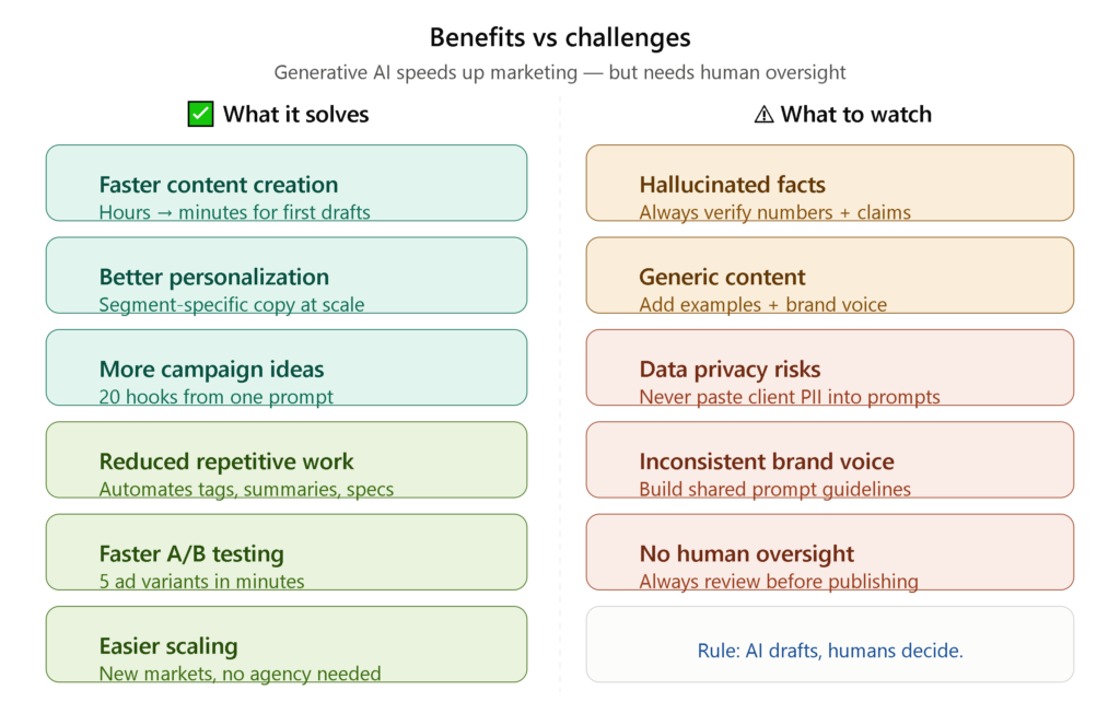 Generative AI for Marketing: Use Cases, Tools & Benefits 4 Benefits of Generative AI for Marketing